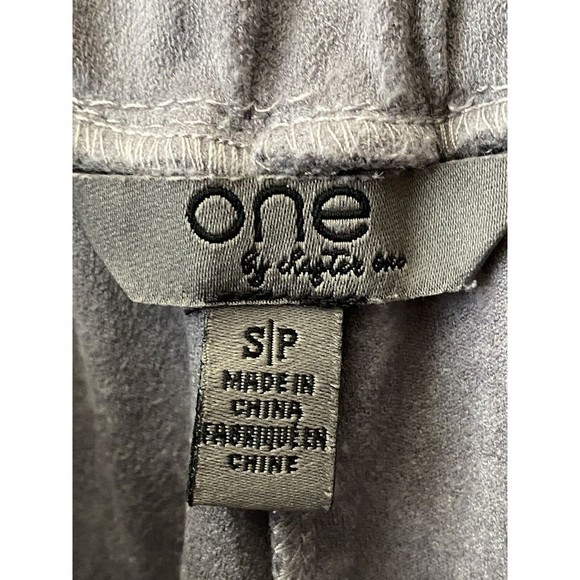 NWT One by Chapter One Gray/Lavender faux suede Jogger Pants Size Small - Picture 2 of 7